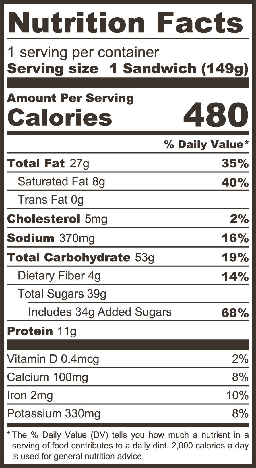 Vegan Strawberry in a Sugar Cookie nutritional info